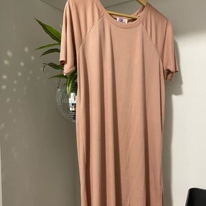 High Low Ribbed T-shirt Dress